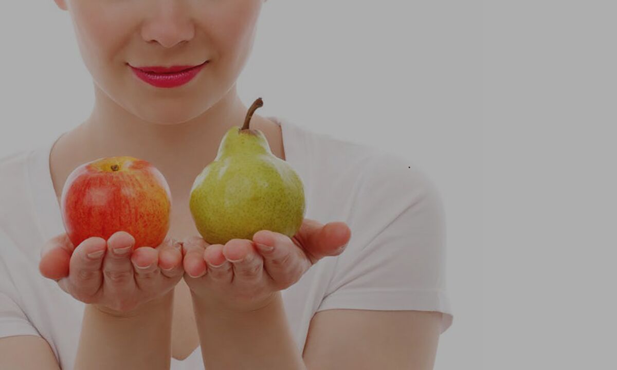 Obuoliai ir kriaušės grikių ir vaisių dietoje